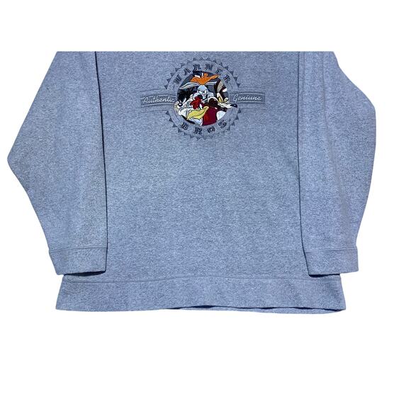 Warner Brothers Studio Pullover Sweater Men's XL Grey Donald Duck Bugs Bunny - Picture 6 of 8
